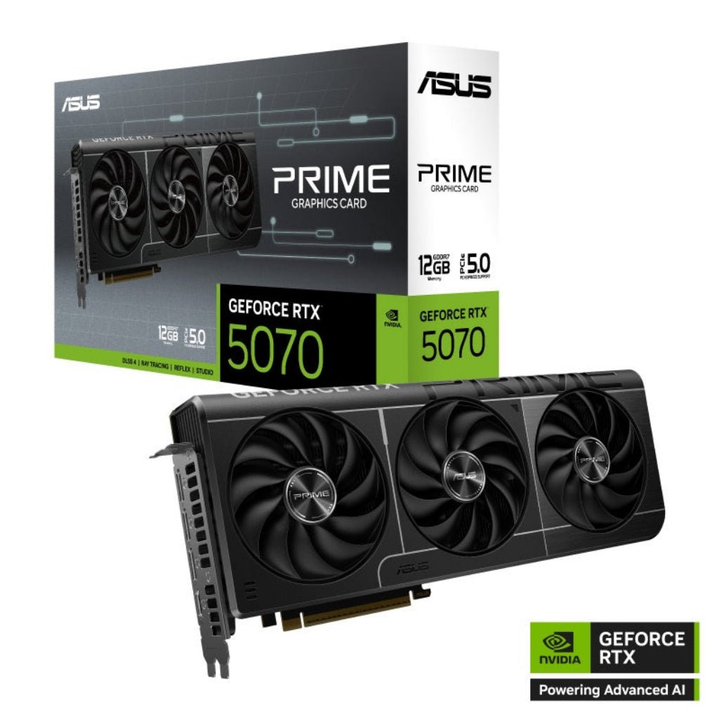 ASUS PRIME NVIDIA GeForce RTX 5070 12GB GDDR7 Triple Fan Gaming Graphics Card