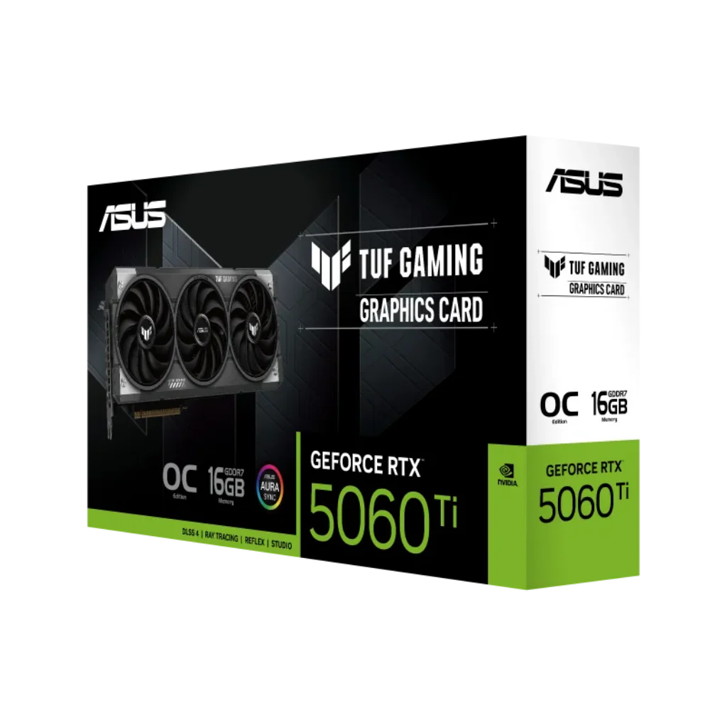 ASUS TUF Gaming NVIDIA GeForce RTX 5060 Ti 16GB GDDR7 Overclocked Edition Graphics Card