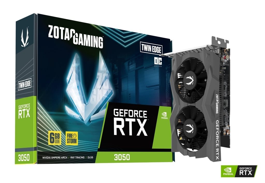 Zotac Gaming GeForce RTX 3050 Twin Edge 6GB OC GDDR6 128-Bit Desktop Graphics Card